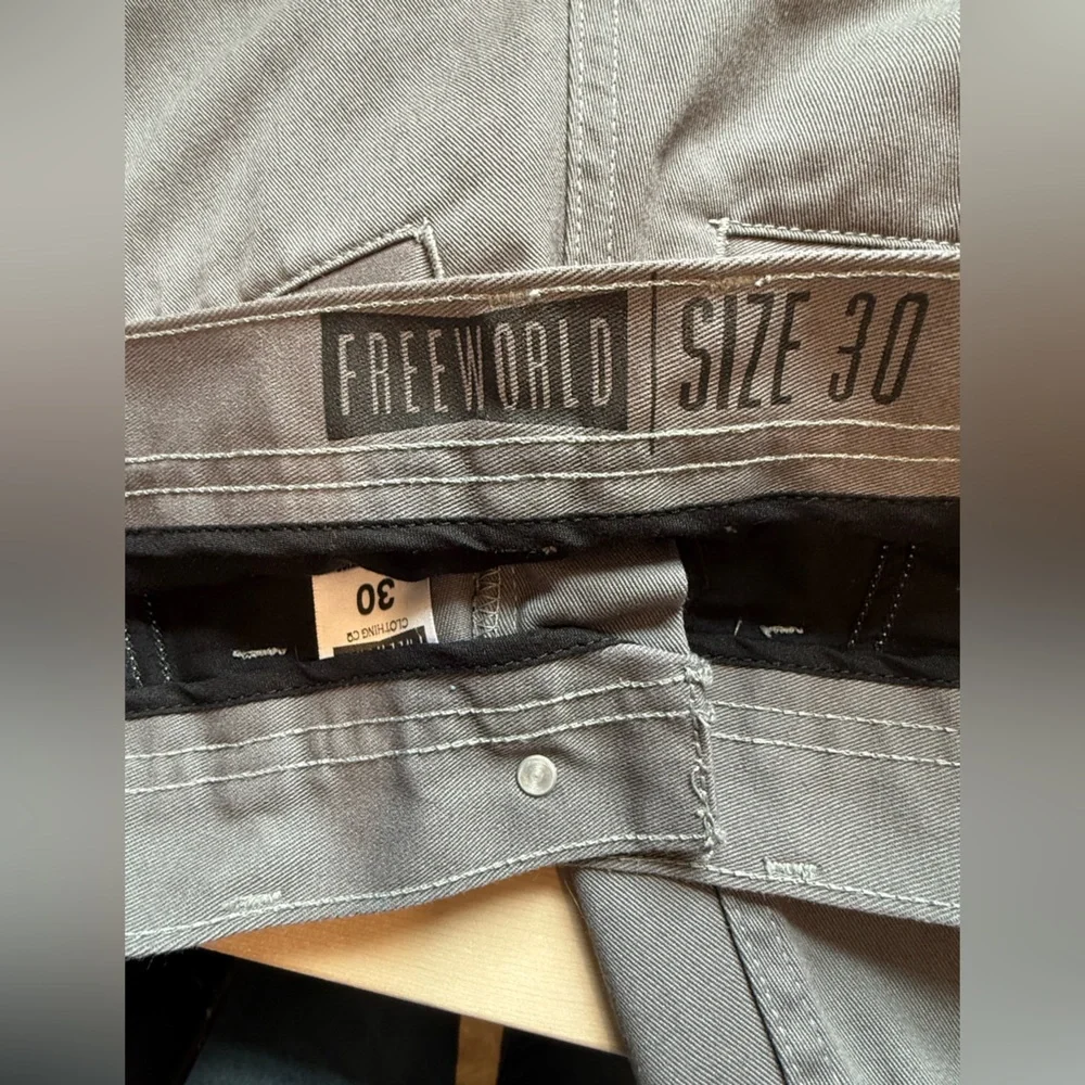 Free World Shorts Mens 30 Pockets Chino Regular Fit Outdoors‎ Gray NWOT